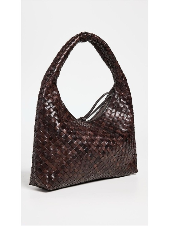 Loeffler Randall Handbags - Willow hobo bag- Loeffler Randall: Woven Hobo Bag - Dark Brown Leather